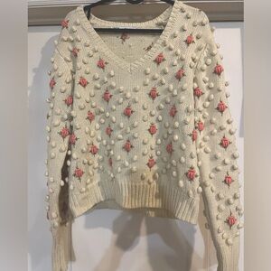 Flower and Pom Pom Zara Sweater